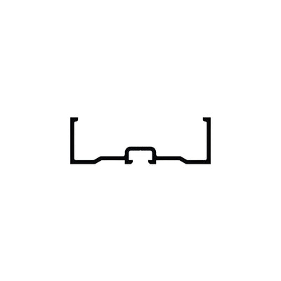 CRL-U.S. Aluminum Vertical Mullion 1/4" Spandrel Adaptor - 24'-2", Clear Anodized Class 1