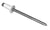 CRL White 1/8" Diameter, 3/16" to 1/4" Grip Range Aluminum Mandrel and Rivet - 1000 Pack
