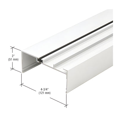 CRL-U.S. Aluminum Stacking Head Channel, Thermally Improved, White KYNAR® Paint - 24'-2"