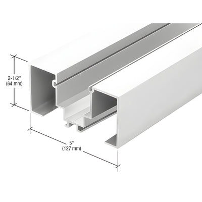 CRL-U.S. Aluminum White KYNAR® Paint Door Jamb for 1-5/16" Glass - 24'-2"