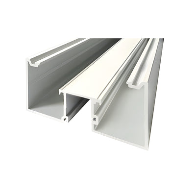 CRL-U.S. Aluminum White KYNAR® Paint Door Jamb Deep Pocket Less Screw Spline - 24'-2"