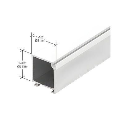 CRL-U.S. Aluminum White KYNAR® Paint 1-5/16" Glass Stop - 24'-2"