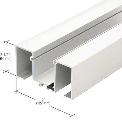 CRL-U.S. Aluminum White KYNAR® Paint Deep Pocket Wall Jamb, Thermally Broken, 24'-2"