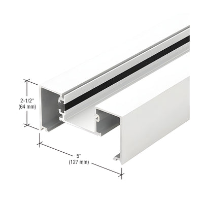 CRL-U.S. Aluminum Open Back Vertical Mullion, Thermally Improved, White KYNAR® Paint, 24'-2"