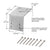 CRL Zinc Plated Wood Mount L-Angle Kit M14-2.0