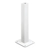 White powder-coated aluminum surface-mount stanchion 1-1/2x2x24in with baseplate (PSTBP8W)