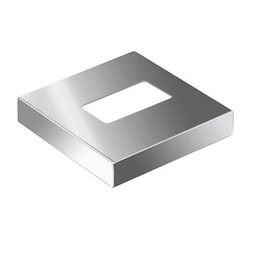 Polished Stainless Base Flange Cover for P9 P-Series Posts - Sleek, Durable Design