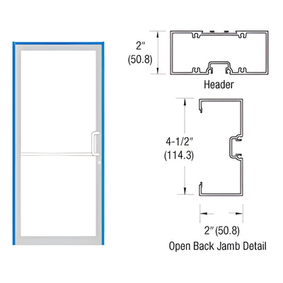 40x86 CRL-U.S. Aluminum 451 Series Dark Bronze Offset Pivot Door