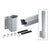 CRL 48" Outside 135° Mill Fascia Mount Post Kit for 200–400 Rails