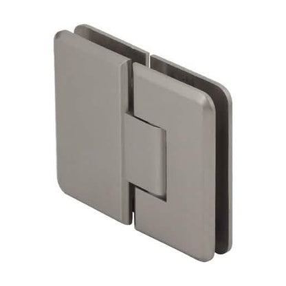 CRL Brushed Nickel 180° Glass-to-Glass Plymouth Series Hinge - Stylish & Durable