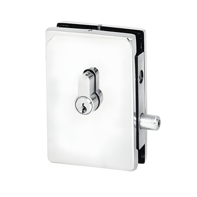 CRL EUR Polished Stainless Center-Housed Patch Lock for Glass Doors