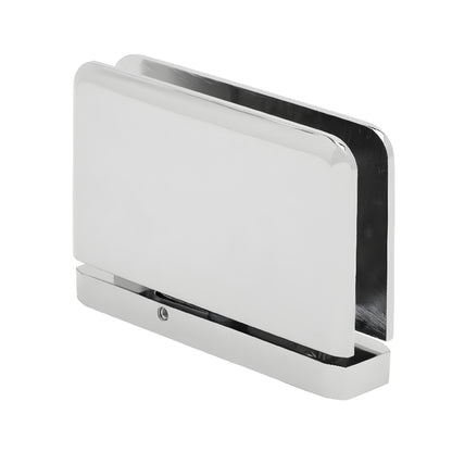 PPH301CH Prima adjustable brass shower hinge, polished chrome, beveled edge, self-centering pivot, head & sill mount.