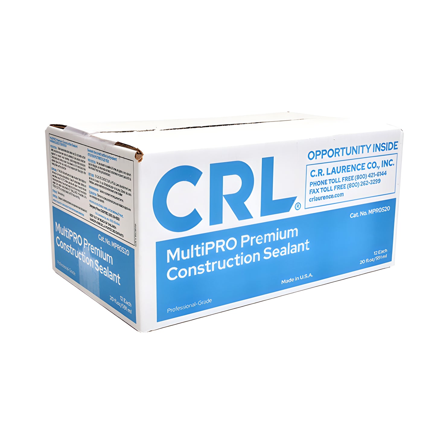 CRL MultiPRO premium construction sealant sausage, 20 oz gray foil pack (MPR0S20GRY)