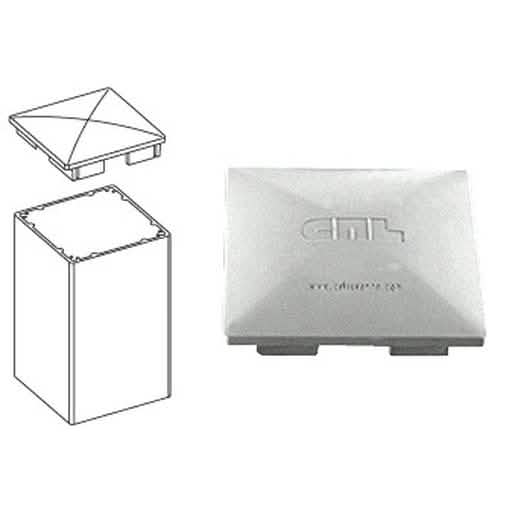CRL Metallic Silver 4" x 4" Post Cap - Durable, Stylish Finish for Outdoor Decking