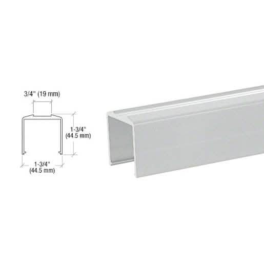 CRL Metallic Silver Bottom Rail for Pickets, 241" - Durable, sleek, modern design.