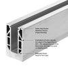The aluminum base shoe profile showing the gasket groove, screw race, and lightweight extrusion design.