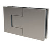 The Bellagio 180-degree glass-to-glass hinge displayed in a closed position.