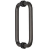 An angled view showing the tubular design and mounting hardware of the pull handle.