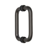 An angled perspective of the BM series brass pull handle showing the back-to-back mounting hardware.