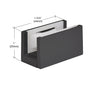 The matte black bottom guide shown with dimension labels indicating 1-3/4 inch width and 1 inch height.