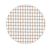 A close-up view of the 18x14 mesh pattern on the bronze screen wire.