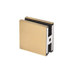 The side profile of a brushed bronze zero clamp showing the internal mounting bracket and rubber gaskets.