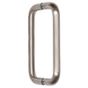 An angled perspective of the 8-inch back-to-back brass pull handle showing its rounded profile.