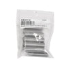 A plastic bag containing multiple 1-1/4 inch stainless steel headless Allen screws.
