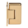 A side profile view of the French Gold brass Cologne 337 Series adjustable hinge.