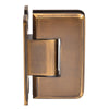 A side profile view of the vintage brass Cologne 337 series adjustable shower hinge.