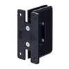 The rear view of the matte black Cologne 337 Series hinge showing the mounting screw holes and H-plate design.