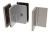 The Como Series glass-to-glass bracket shown with its internal mounting components and external cover plate.