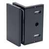 The rear view of the matte black Como Series wall mount bracket showing the mounting slots.