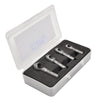 The four-piece countersink set organized inside a protective foam-lined storage case.