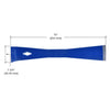 A top-down view of the blue CRL scrape and pry bar with dimension lines indicating a 10-inch length and 1-3/4-inch width.