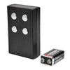 The back of the CRL Low-e Coating Contact Meter displays four metal contact points alongside a 9V battery.
