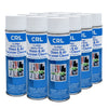 A full case of 12 CRL18X Glass and All Purpose Cleaner aerosol cans arranged together.