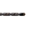 A close-up view of the tip and spiral fluting of the Cyclo-Impak drill bit.