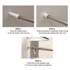 A three-step instructional graphic showing how to install the E-Z Ancor into drywall using a Phillips screwdriver.