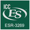 The ICC-ES logo indicating certification ESR-3269 for building product compliance.