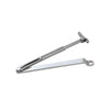 The LCN 1460 series surface closer arm shown with its mounting shoe and adjustable components.