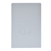 A front-facing view of a mill aluminum end cap for a B5S series square base shoe featuring the embossed CRL logo.