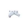 The non-handed offset top pivot hinge shown in a polished chrome finish for commercial door applications.