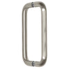 An angled side view showing the solid brass construction of the 8-inch pull handle.