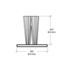 A technical line drawing showing the .350 inch dimensions for both the pile height and backing width.