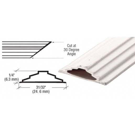 "CRL White PVC Low Profile Step Grid - Durable, sleek design for efficient drainage soluti