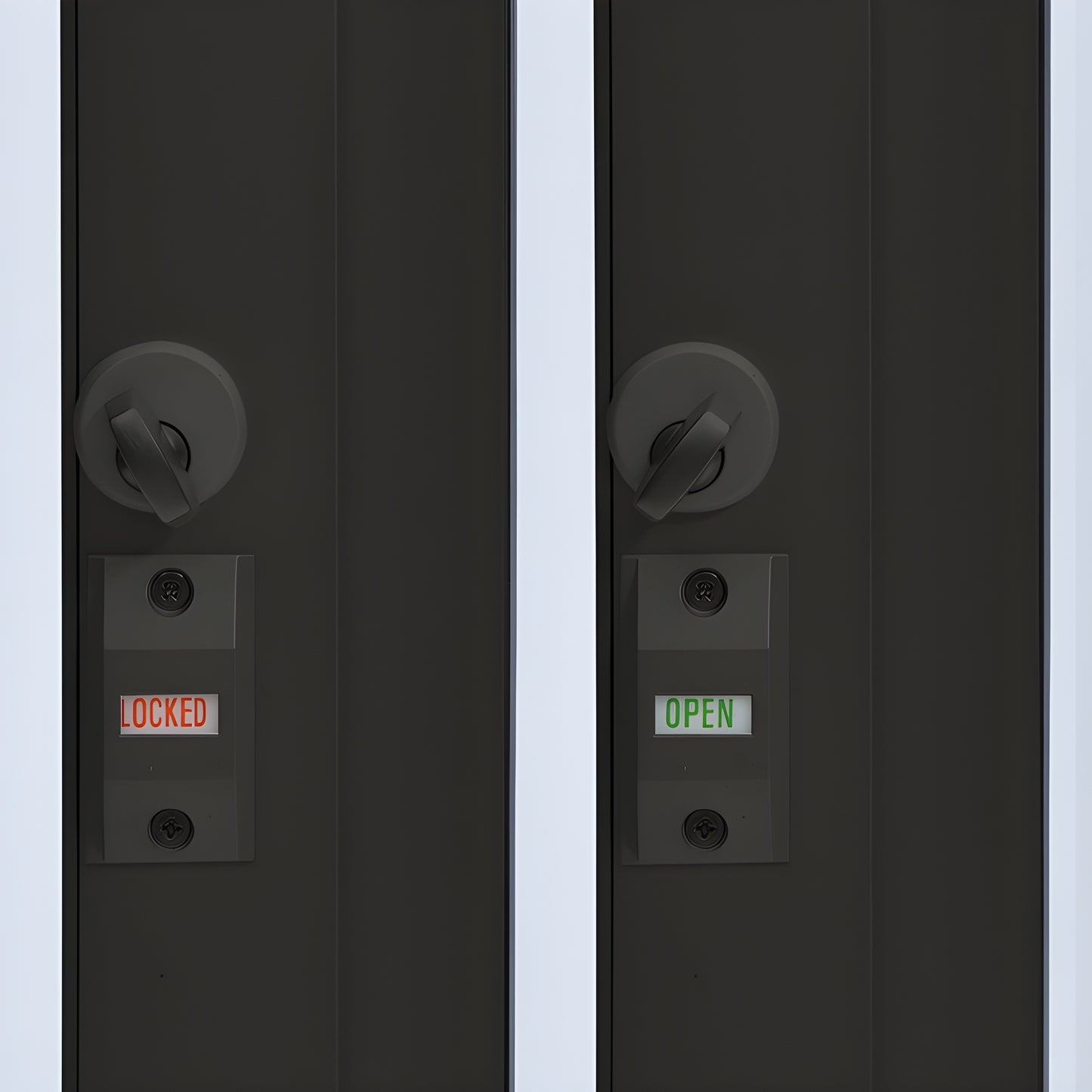 Bronze anodized aluminum self-closing sliding service window (XO), 471 2 433 4, 1/4" tempered glass, thumbturn lock. SKU SCDW4844