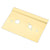 CRL Satin Brass 6" x 10" Left-Hand Center Lock Door Latch Guard