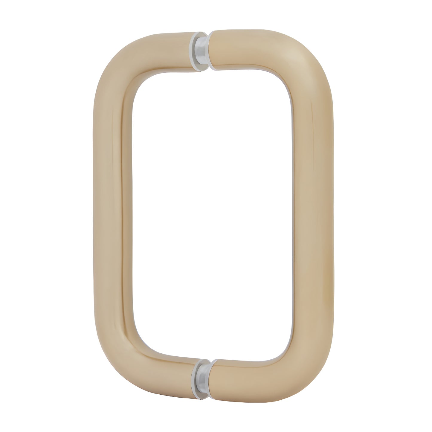 Brushed bronze solid brass squared rectangular 3/4" glass pull handle for frameless shower or cabinet, SKU BPD6BBRZ