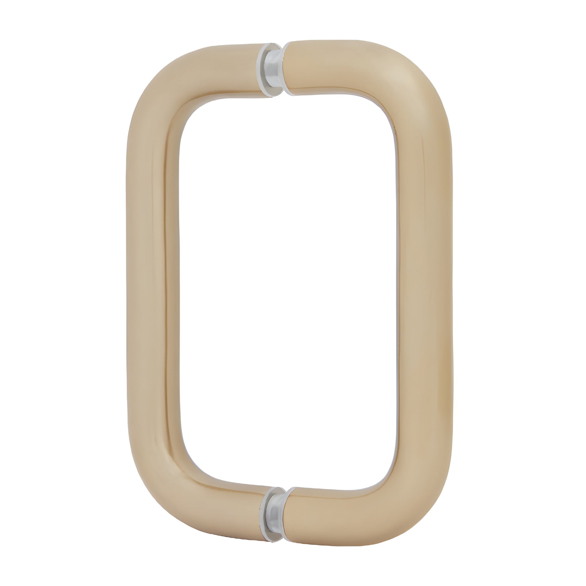 Brushed bronze solid brass squared rectangular 3/4" glass pull handle for frameless shower or cabinet, SKU BPD6BBRZ